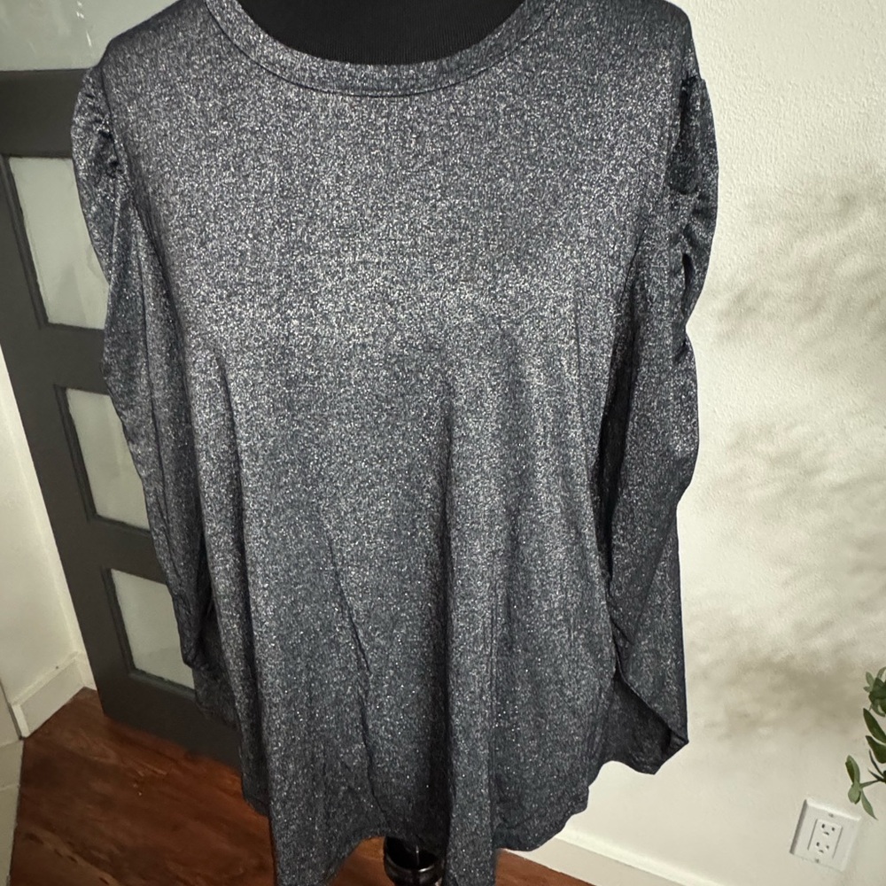 Wrangler Retro LWK494X Shimmer Puff Sleeve Top XXL